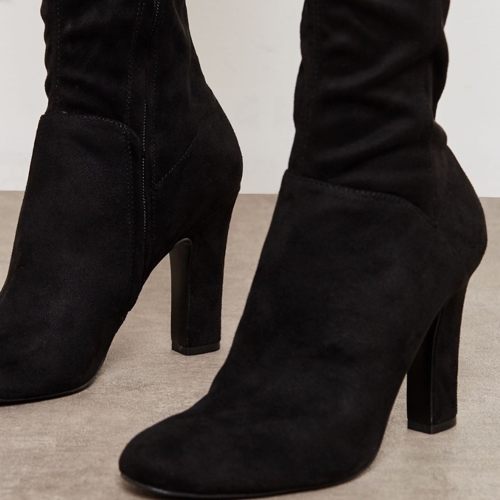 Mango Cari knee Boot (Suede Feel Textile)